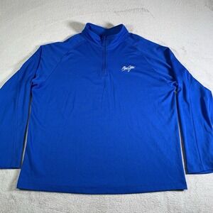 Maui Jim Montauk Tackle Co XL Quarter Zip Pullover Blue Made USA MTCDry System